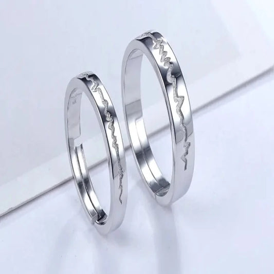 Silver Heartbeat Couple Rings - Adjustable.jpg