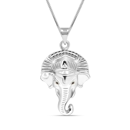Silver Lord Ganesh Pendant with Chain