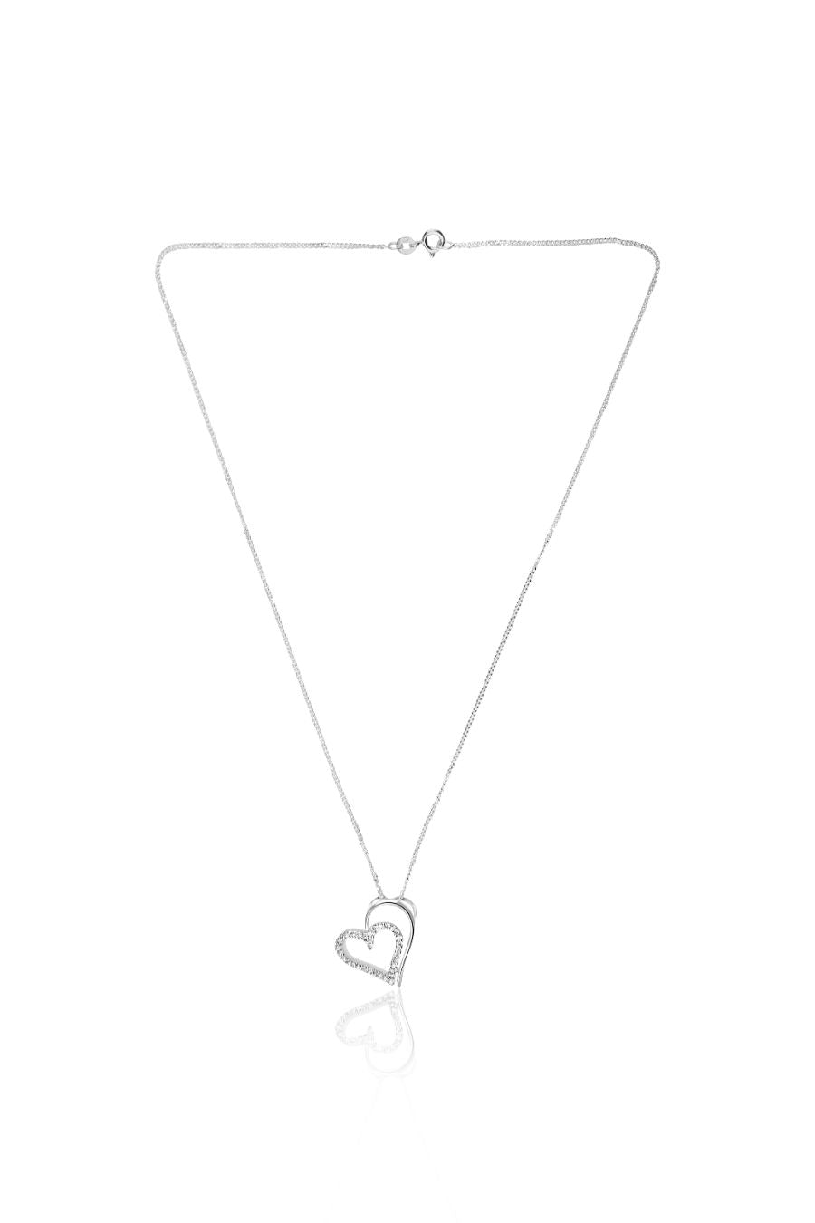 Silver Pendant For Girls Heart design Birthday gift for Girlfriend