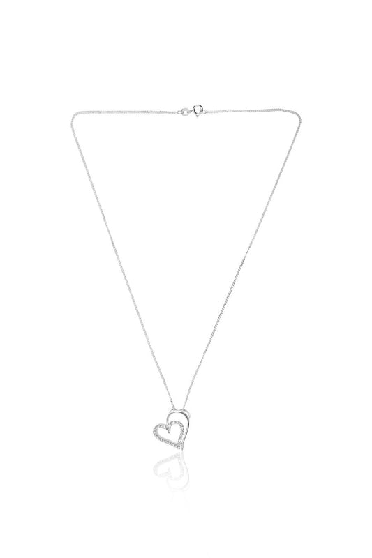 Silver Pendant For Girls Heart design Birthday gift for Girlfriend