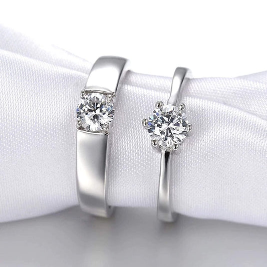 Silver LOVE Couple Rings