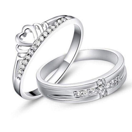 Be Your King Or Queen Silver Couple Rings