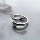 SILVER LOVE HUGGING HAND RING for Men & Boys a Gift For him.