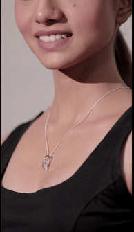 Silver Pendant For Girls Heart design Birthday gift for Girlfriend