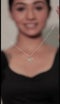 Cubic Zirconia Stones Evil eye with lashes charm Silver Pendant with chain
