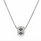 Silver Cylinder Pendant Necklace