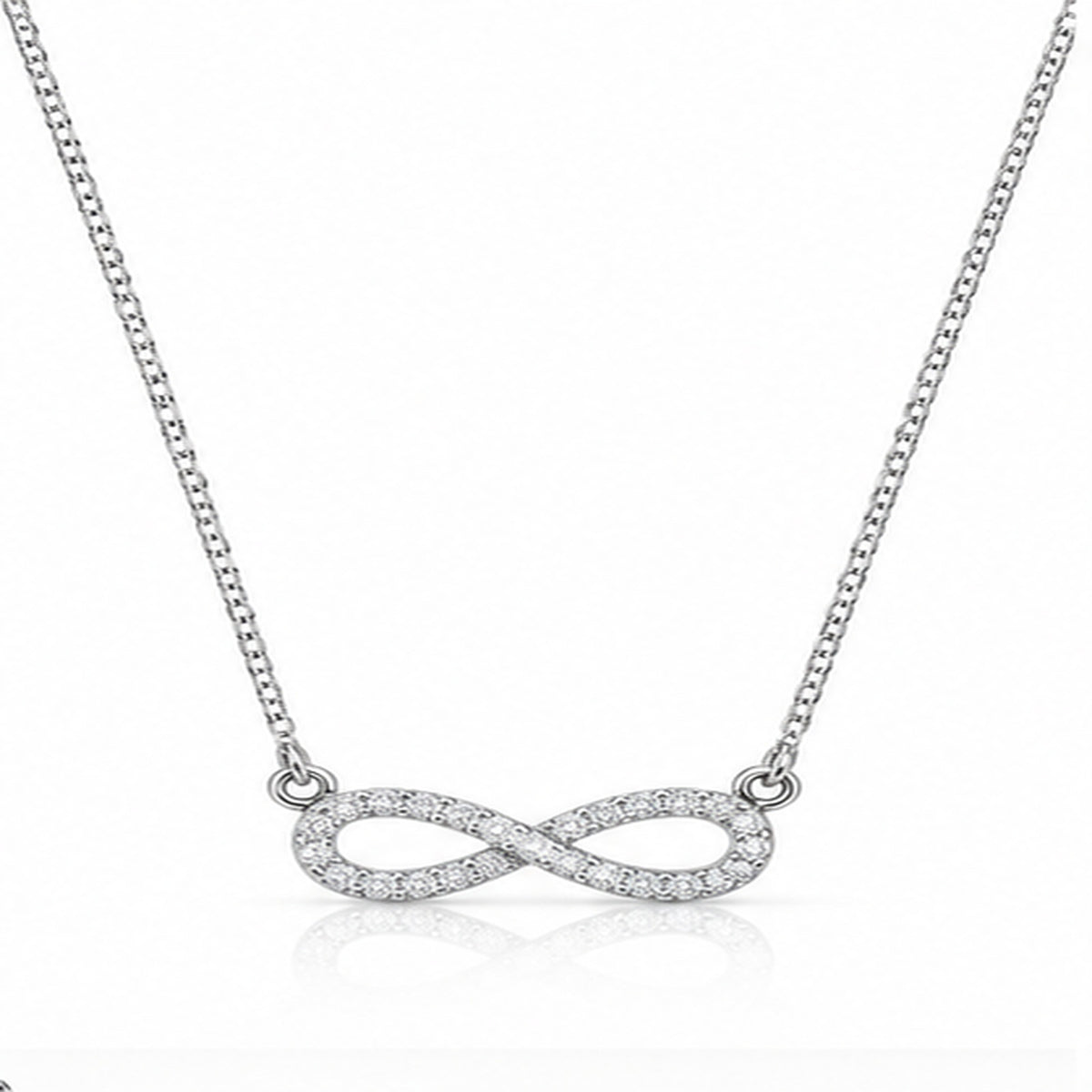 Silver Infinity Necklace with Chain