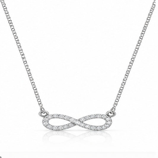 Silver Infinity Necklace with Chain