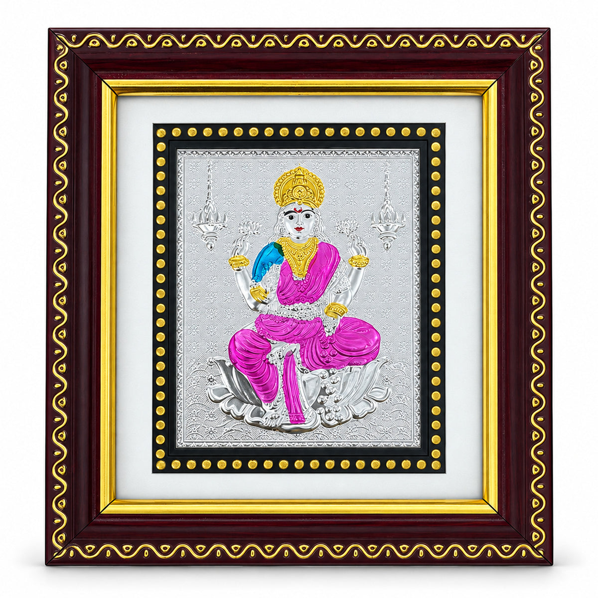 Zaverix Lakshmi 999 Silver Devotional Photo Frame