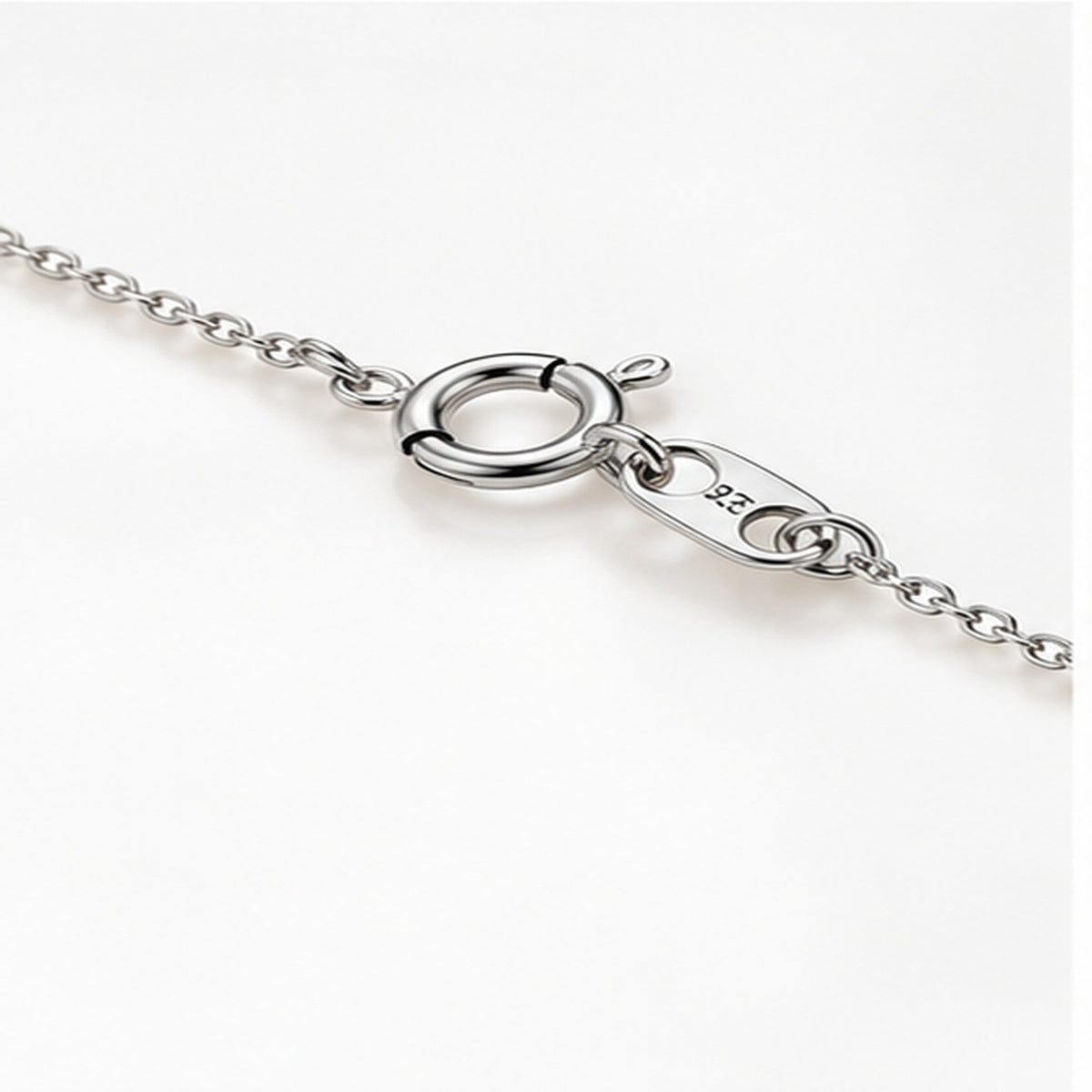 Silver Deer Antler Stone Necklace