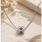 Silver Cylinder Pendant Necklace