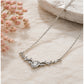 Silver Deer Antler Stone Necklace