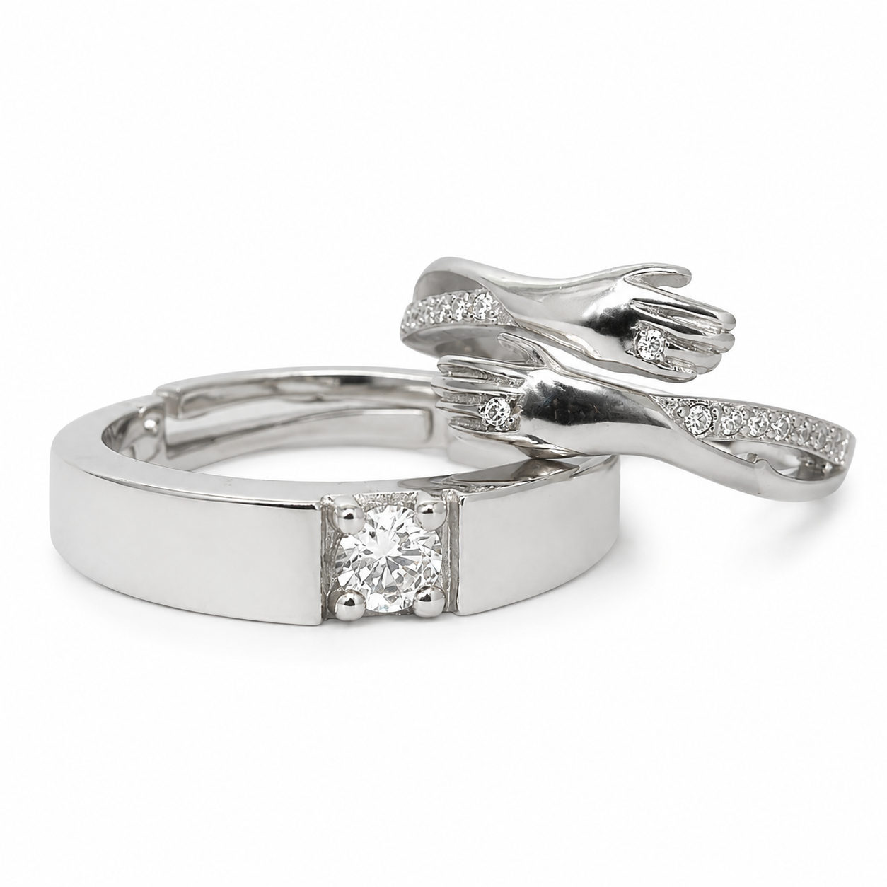 Silver Couple Rings
