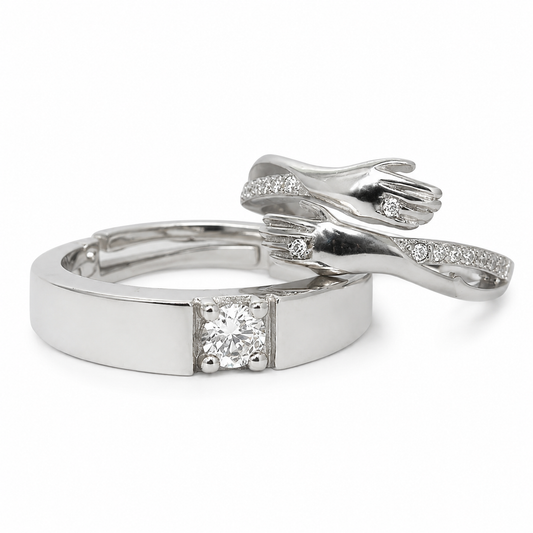 Silver Couple Rings
