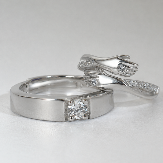 Silver Couple Rings