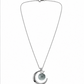 Silver Celestial Moon & Star Natural Stone Pendant with Chain