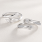 Couple Silver Hugging Hand Promise Ring