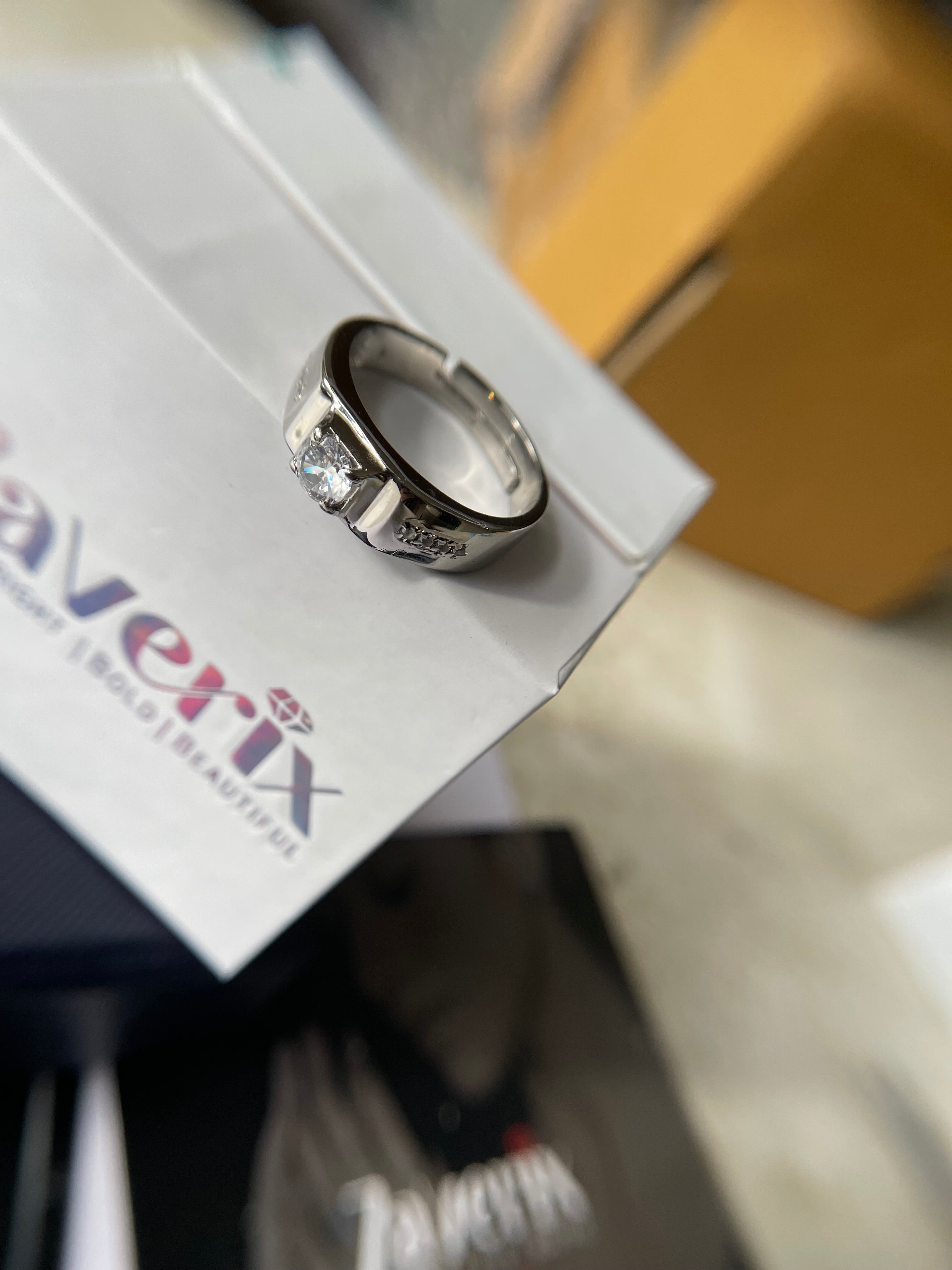 Silver Ring with 0.75 Carat Round Cubic Zirconia Stone for Men & Boy –  ZaveriX Silver