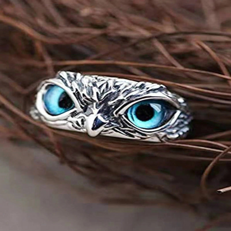 Owl Silver Ring - Adjustable (Unisex)