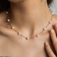 Real Pearl Silver Chain Necklace