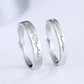 Silver Heartbeat Couple Rings