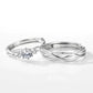 Silver Entangled Love Couple Rings Sets