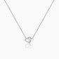 Silver Intertwined Double Heart Love Pendant Necklace