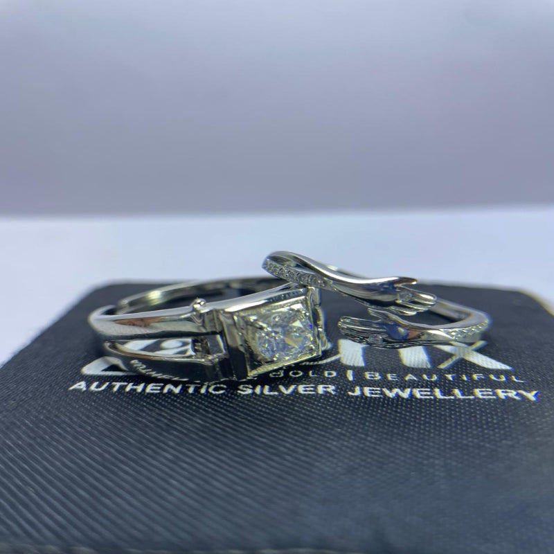 Silver Couple Rings