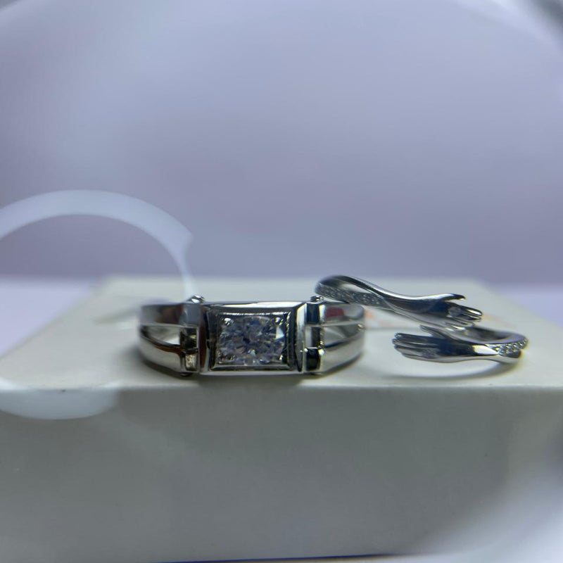 Silver Couple Rings