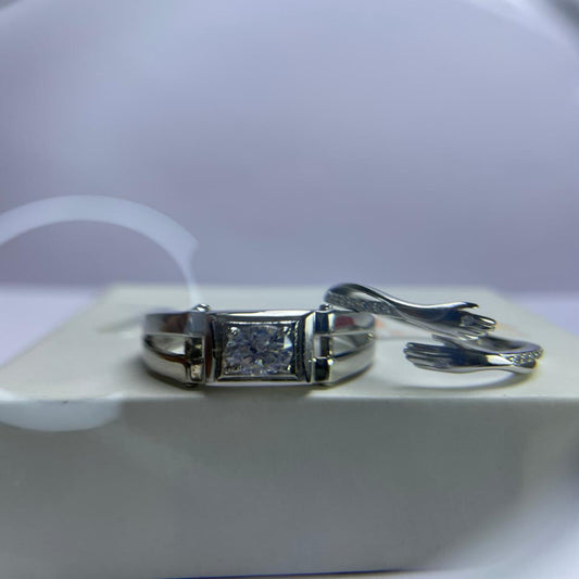Silver Couple Rings