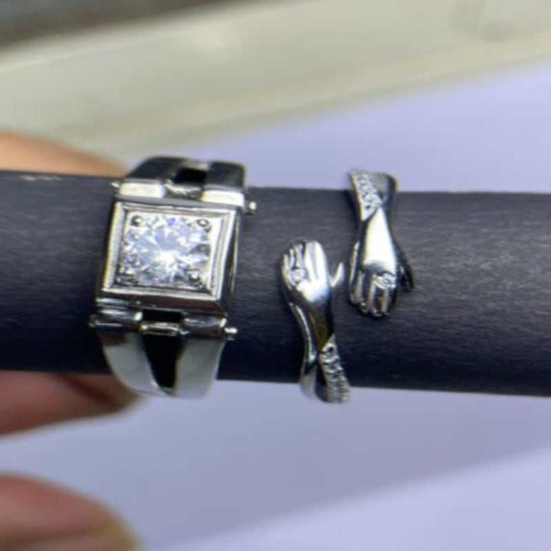 Silver Couple Rings