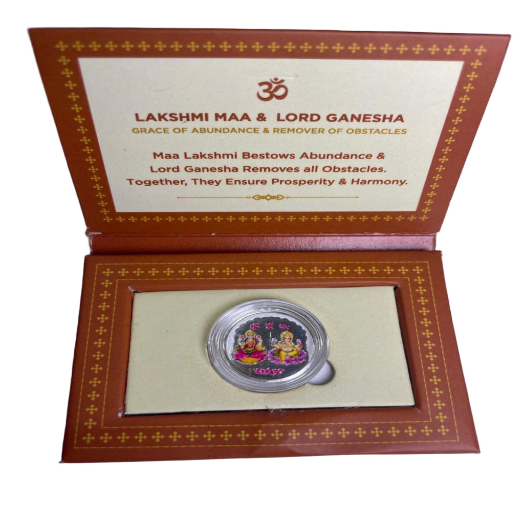 Laxmi Ganesh 999 Pure Silver Coin - 1 Gram