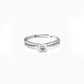 Silver Zircon Layered Ring - Adjustable