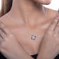 Sterling Silver Pendant Eternal Heart Diamond with Chain