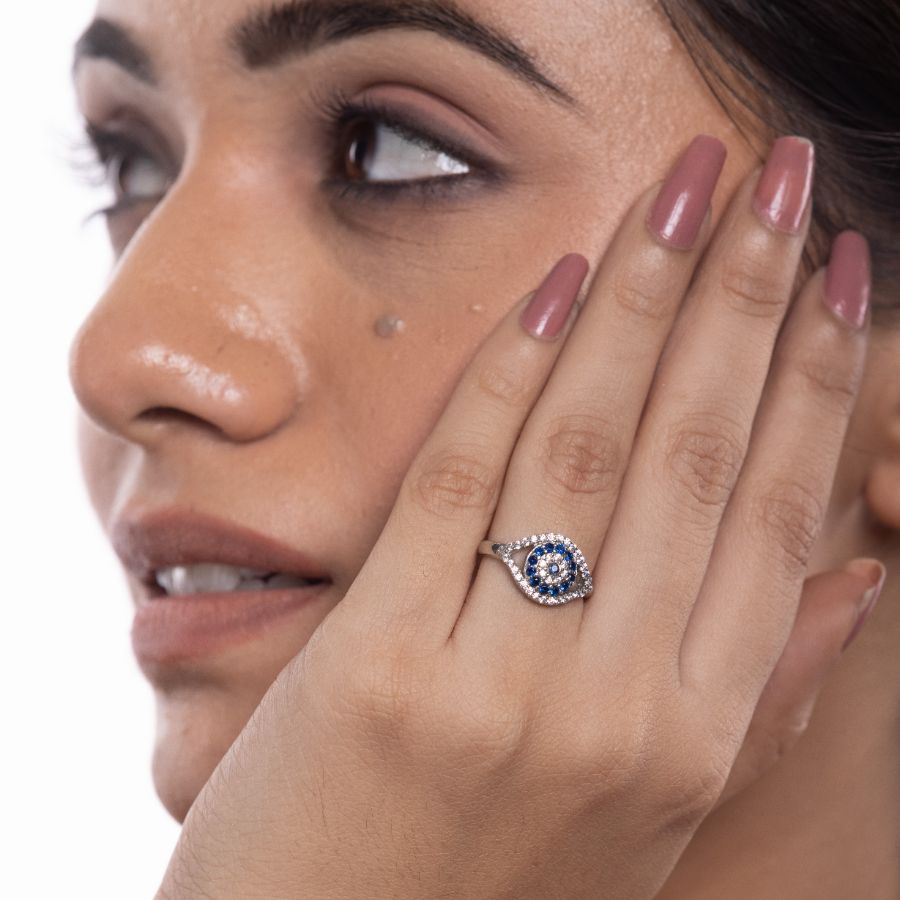 Evil Eye Ring One Size Fits All