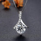 Silver Pendant Fashion Temperament Zirconia Pendant with Chain