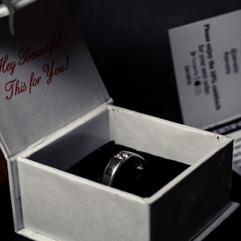 0.75 Carat Silver Ring For Men & Boys Birthday gift for him - Adjustable