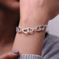 Silver-Interlocked-Heart-Duo-Bracelet