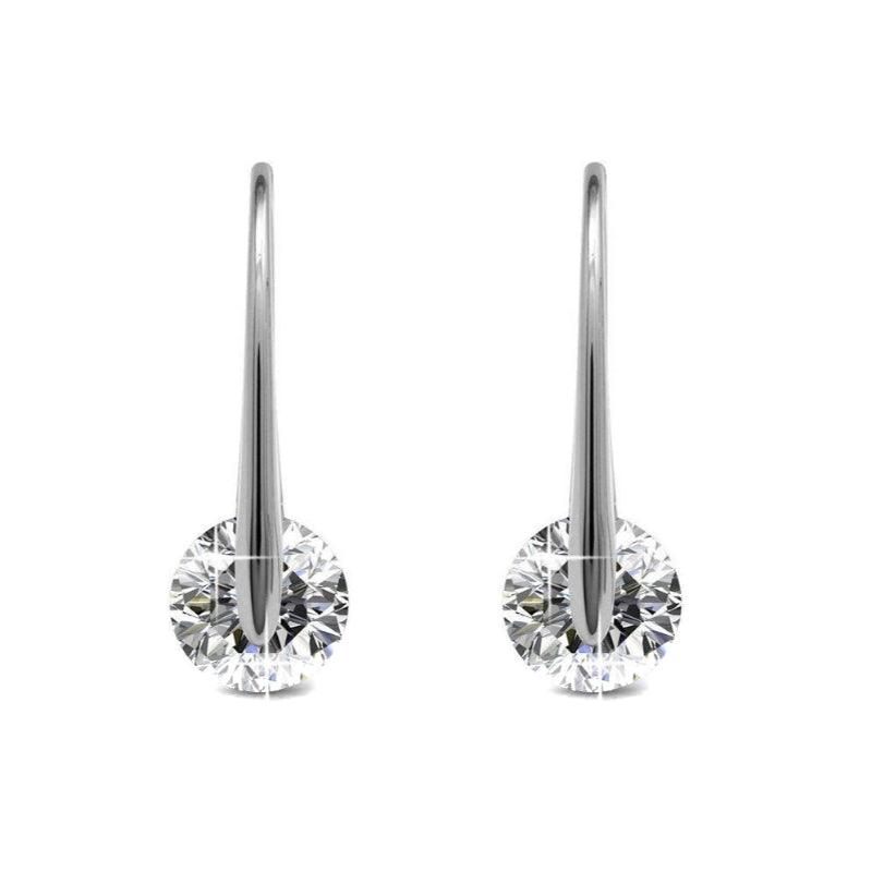 ZaveriX Sterling Silver Cubic Zirconia Dangle Earring