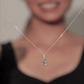 Silver Pendant Fashion Temperament Zirconia Pendant with Chain
