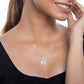 Silver Pearl & Crescent Moon Pendant with Chain