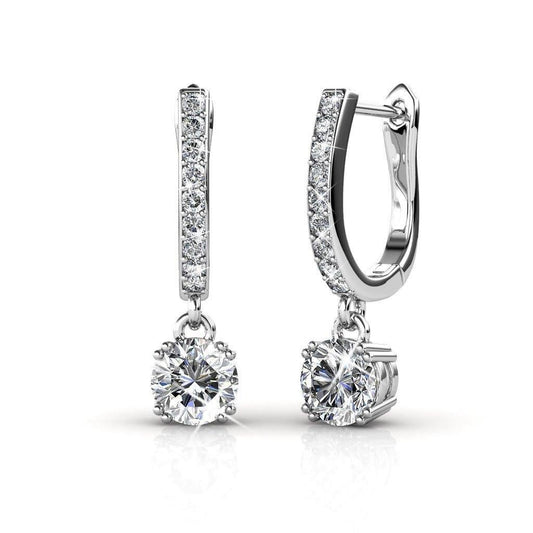 Irresistible Cubic Zirconia Sterling Silver Drop Earrings