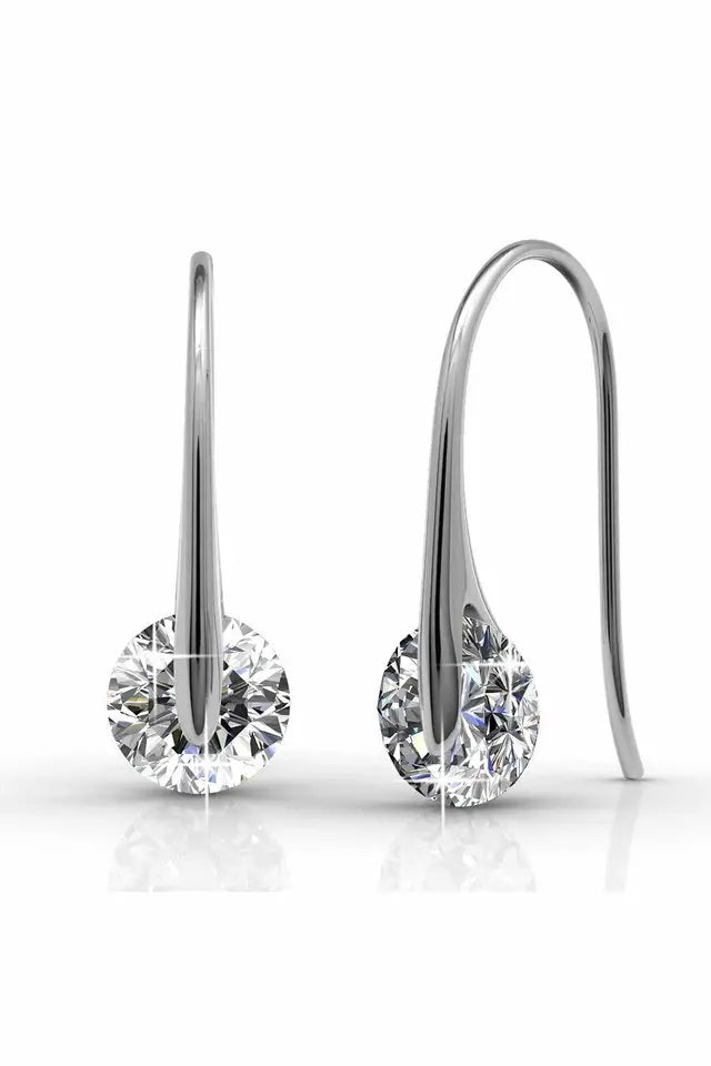 ZaveriX Sterling Silver Cubic Zirconia Dangle Earring