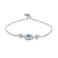 Evil Eye Bracelet Silver - Adjustable Drawstring Bracelet